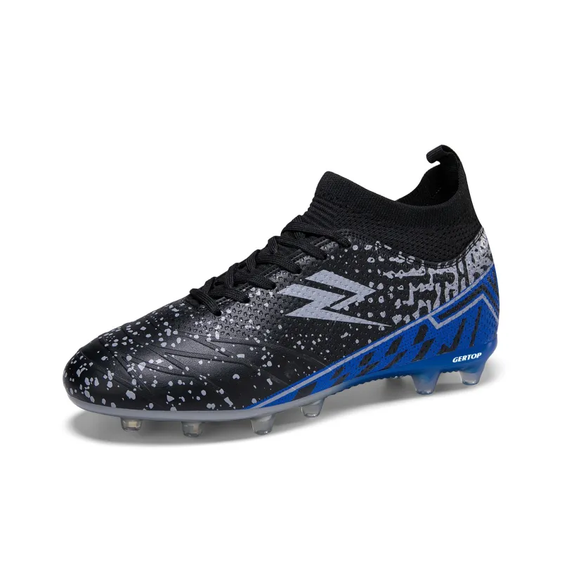GERTOP Soccer Shoes Unisex Low Top White Pink, White Gold, Aqua, Black-10