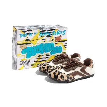 TUOPIN Zoo Series Crazy Zoo Slip Resistant Lightweight Support Low Top Skateboard Shoes Women's Cow/Leopard Print
