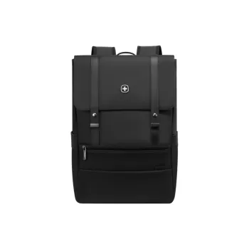 Wenger PU Backpack Medium Size Men's Black