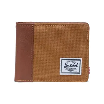 Herschel Smooth Leather Wallet Unisex Bronze Brown & Tan
