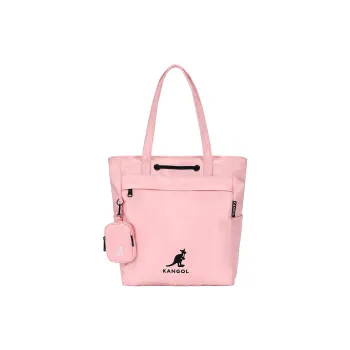 KANGOL Fabric Tote Bag Commuter Bag Handbag Shoulder Bag Unisex Khaki/Black/Ivory/Peach Pink/Military Green/Dark Blue