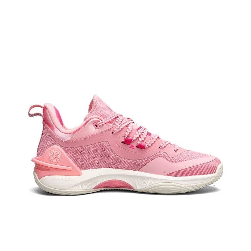 PEAK Cushioning, Slip Resistant, Abrasion Resistant, Breathable Low Top Guard Performance Basketball Shoes Men's Pink-1