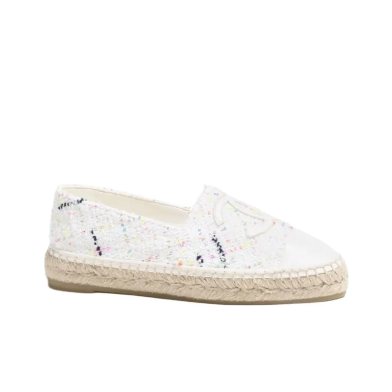 CHANEL Espadrilles Women's White-1