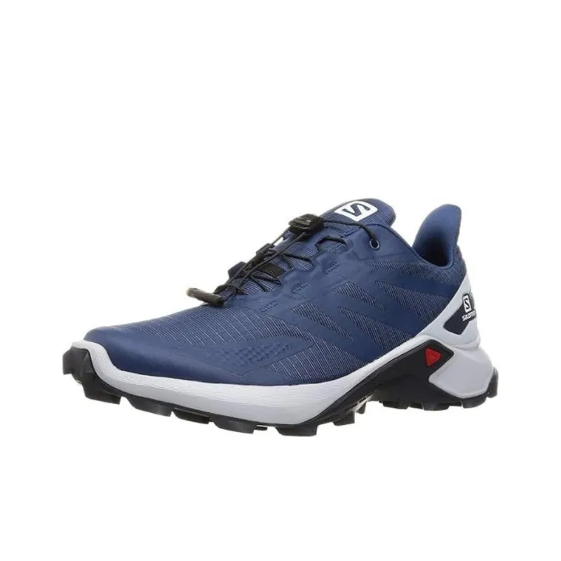 SALOMON Slip Resistant Breathable Supportive Impact Resistant Low Top Running Shoes Men's Denim Blue-2