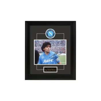 Three For Diego, Maradona, Autographed Photo, Framed, Includes SA Certificate, Napoli Period