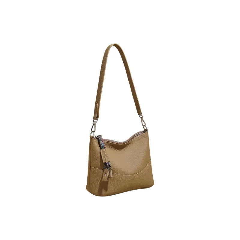 Marino Orlandi Cow Leather Bonded Synthetic Leather Shoulder Bag Bucket Mom Bag Large Size Women's Black/White/Gray-12