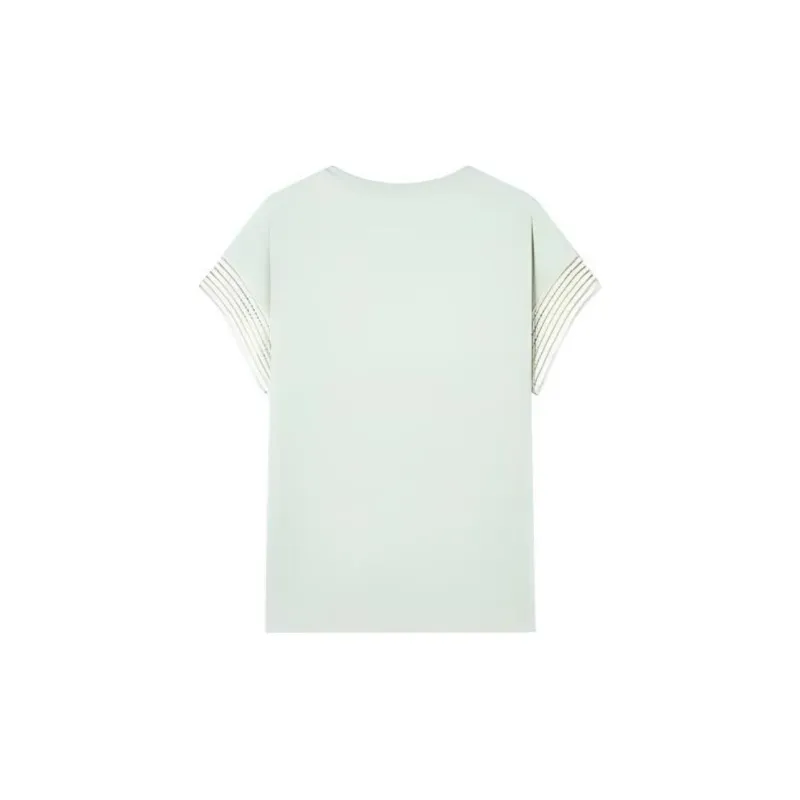 DIALOGUE To White × Kay Levine Co brand T Shirts Women's Mist Green-1