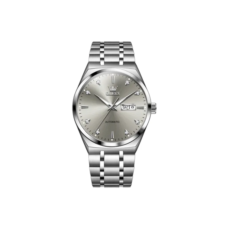 OLEVS Wisdom Series Mechanical Movement Watch Men's Watches White Dial-11