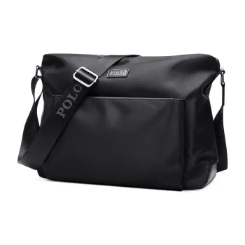 POLO Fabric Shoulder Bag Large Size Men's Black/Blue/Camouflage
