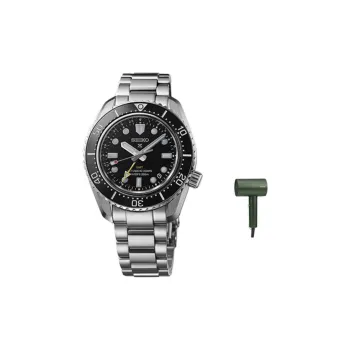 SEIKO Automatic Mechanical Movement Stainless Steel Strap Watch Unisex Black Dial