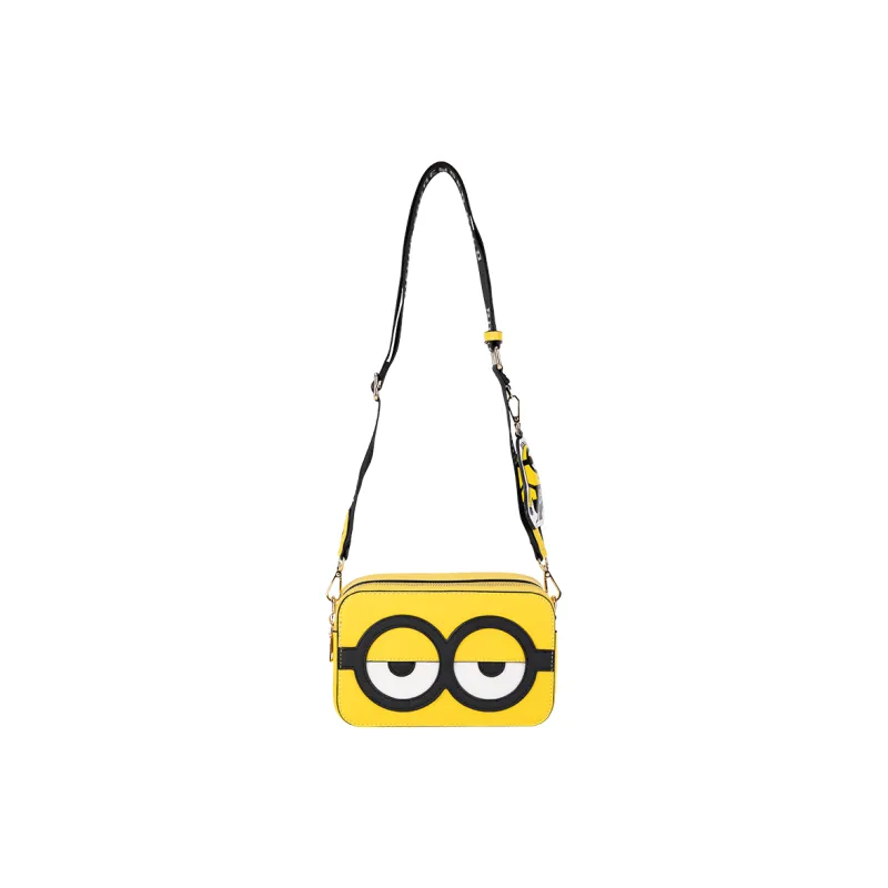 MINIONS PU Leather Flat Small Square Bag Shoulder Bag Unisex-1