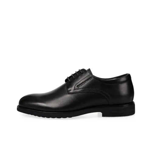 BOSSSUNWEN Dress Shoes Men Low-Top Black