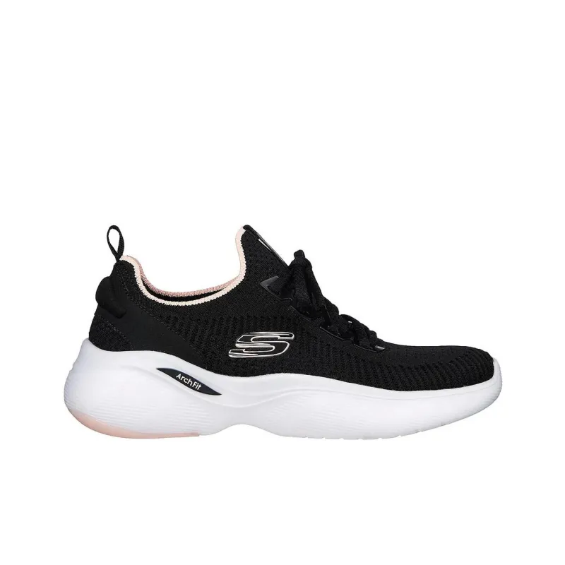 Skechers Arch Fit Slip Resistant Low Top Casual Running Shoes Women's Black-1