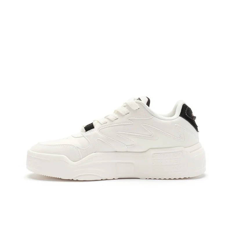 STARTER Slip Resistant Cushioning Quick Dry Impact Resistant Low Top Skateboard Shoes Men's White-1