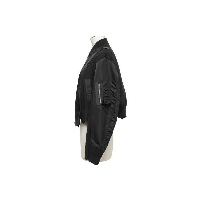 Sacai Twill X Knit Bomber Jacket-2