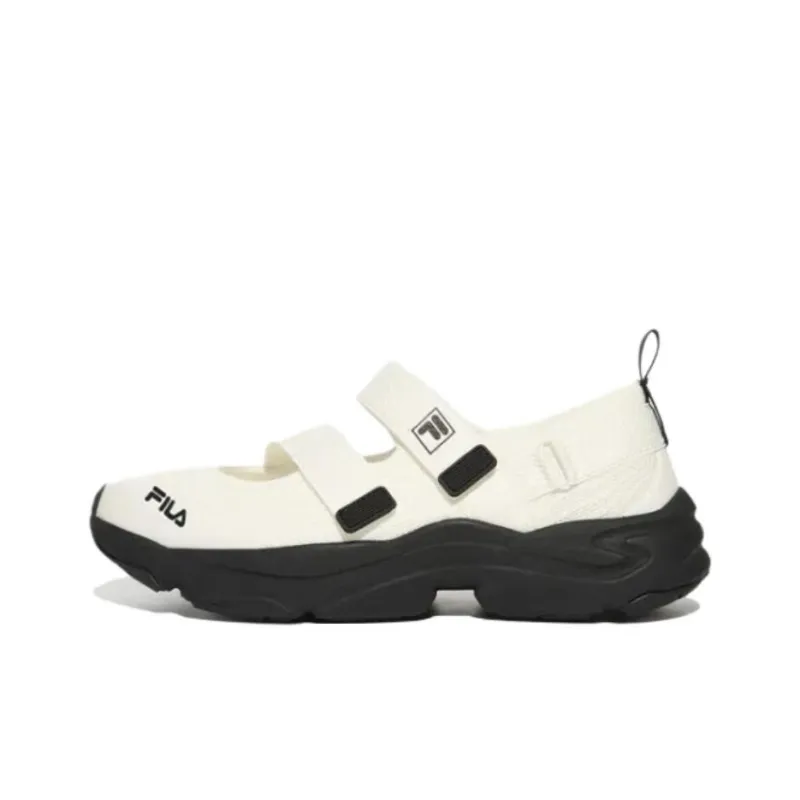 FILA Ray Anti Slip Wear Resistant Low Top Casual Shoes Unisex White Black-0