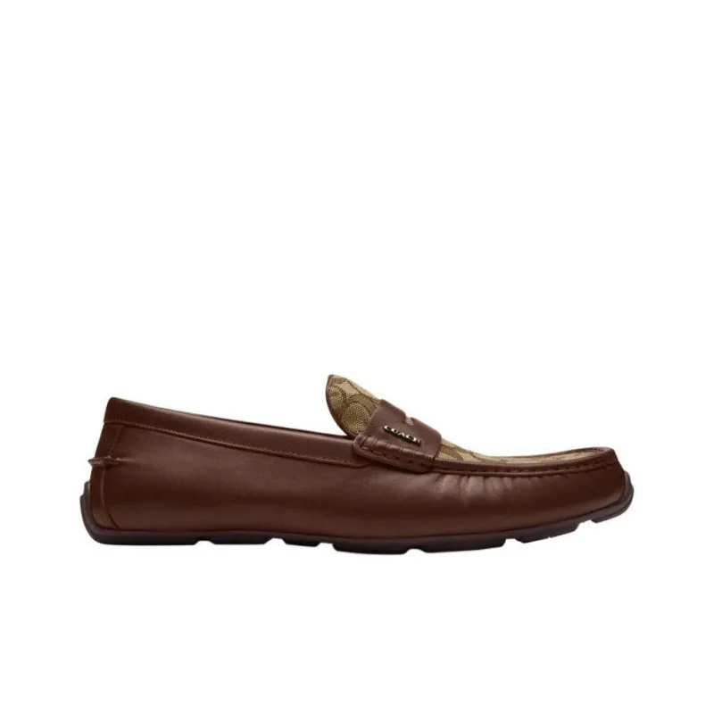 COACH Liam Driver Loafers Men's Brown-1