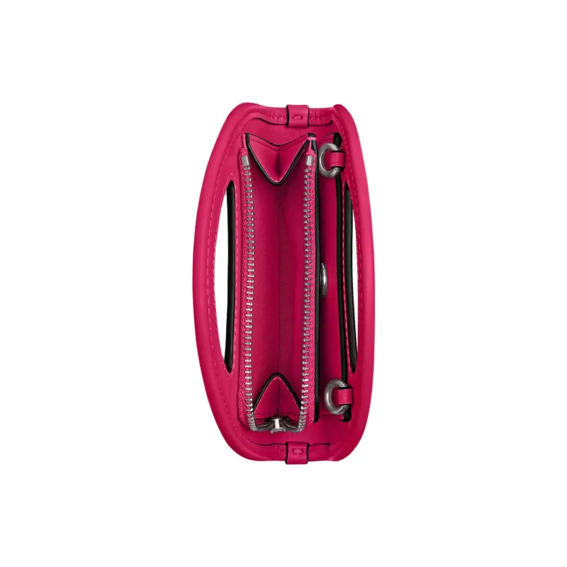 COACH Originals Gloves Made Of Tanned Leather Card Holder Mini Women's Silver & Dragon Fruit Red-4