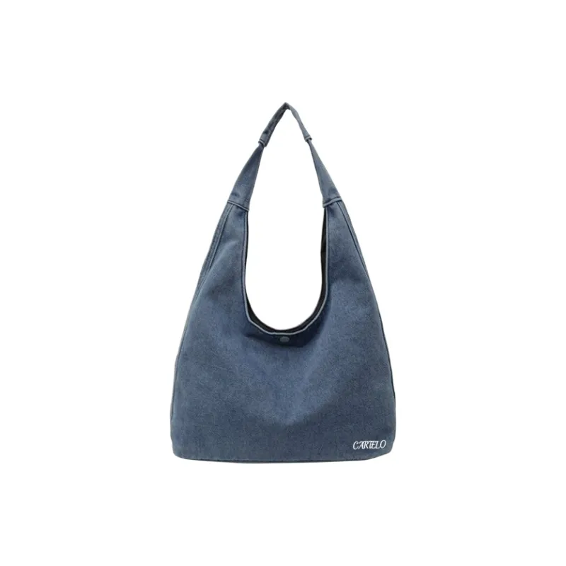 CARTELO Denim With Polyester Shoulder Bag Handbag Tote Unisex Multicolor-2