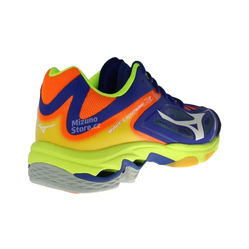Mizuno Wave Lightning Z3 Anti-Slip And Wear-Resistant Breathable Low-Top Running Shoes Unisex Blue Orange White-1