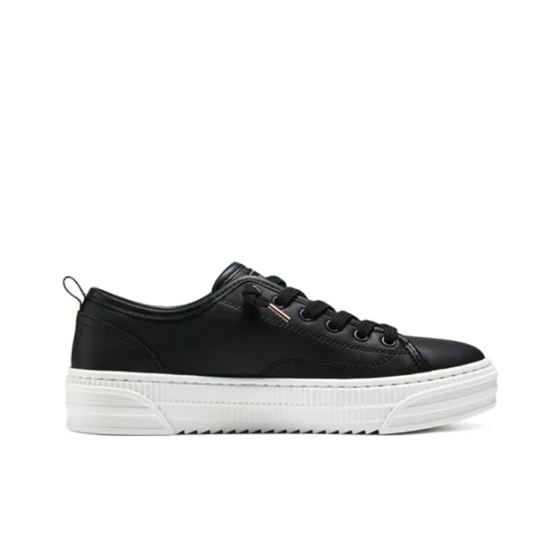 Skechers Anti Slip Wear Resistant Low Top Skateboard Shoes Women's Black-1