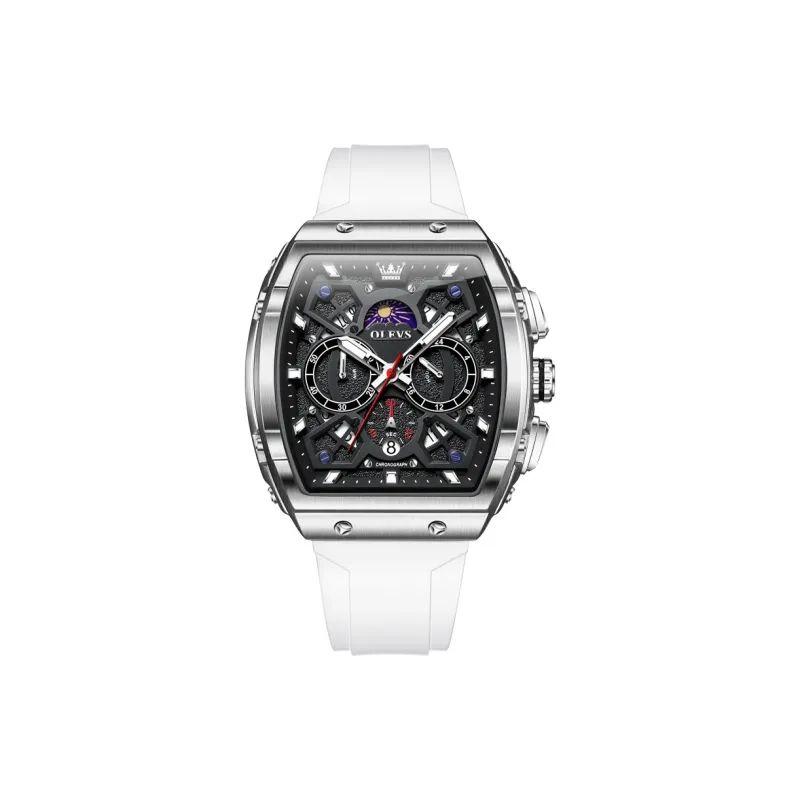 OLEVS Play The Cool Series Quartz Movement Watch Men's Watches Black Dial-0