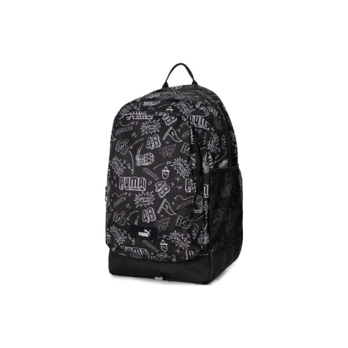 PUMA Fabric Backpack Medium Size Unisex Black