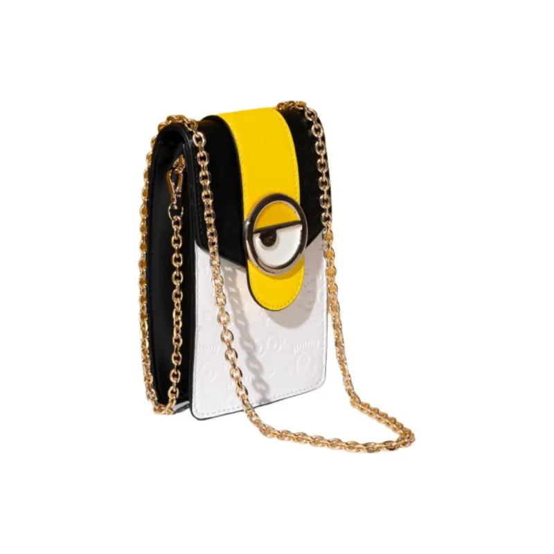 MINIONS Imitation Leather Shoulder Bag Crossbody Bag Small Size Women's Yellow/Black/White-2