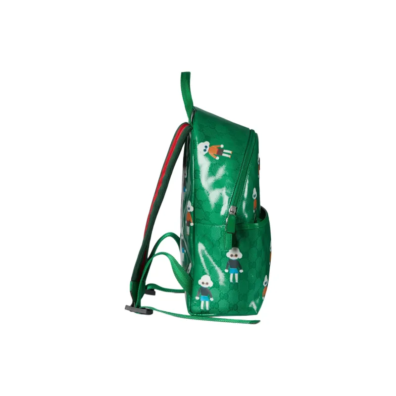 GUCCI Crystal Canvas Backpack Kids' Green-2