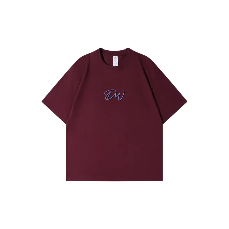 D&W T Shirts Unisex Burgundy-1