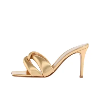 GIANVITO ROSSI Slide Slippers 8.5cm Women's Gold