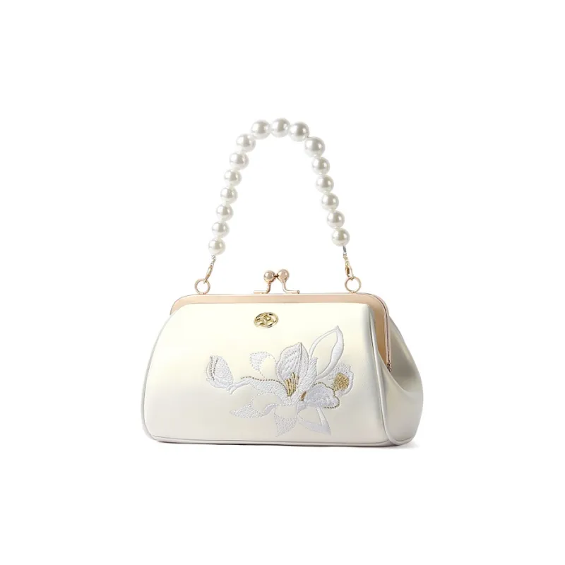 TUCANO Split Cow Leather Handbag, Shoulder Bag, Crossbody Bag Regular Women's Milkshake White-1