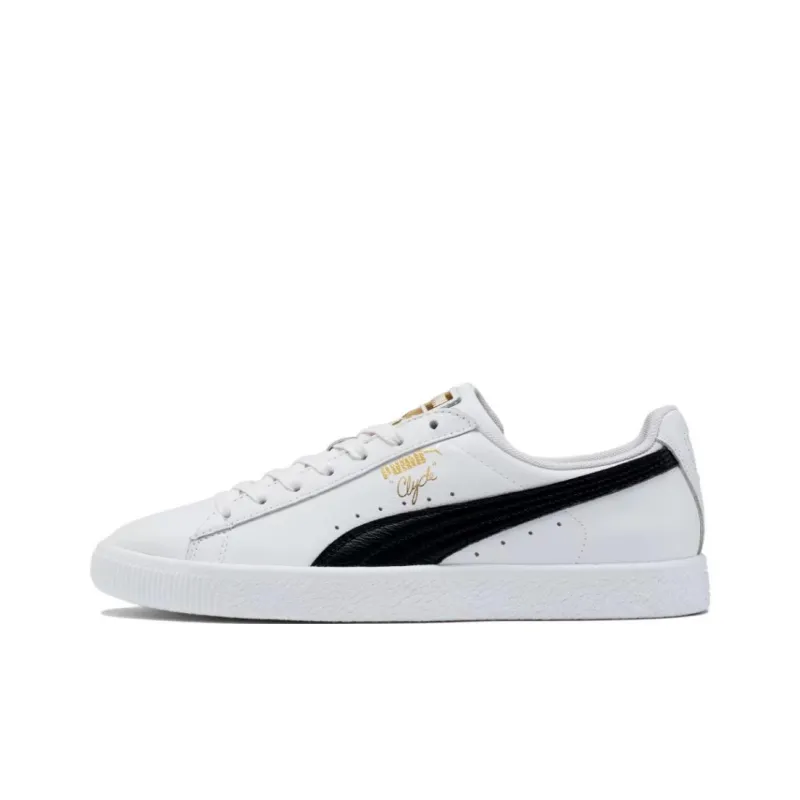 PUMA Clyde Court Slip Resistant Low Top Skateboard Shoes Unisex Black-0