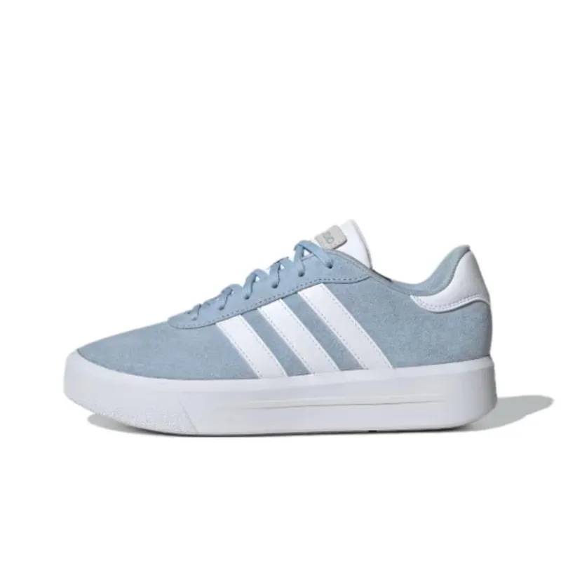 Adidas Court Cushioning, Wear Resistant Low Top Skateboard Shoes Women's Blue White-0