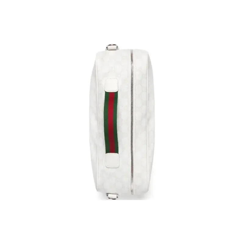 GUCCI Canvas Bag Storage Bag Medium Size Unisex White-5
