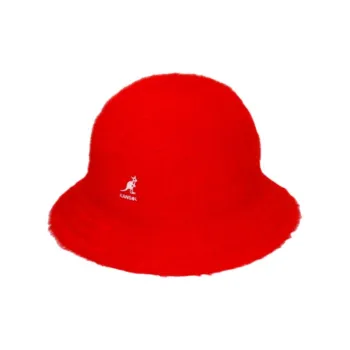 KANGOL Angora Wool Bucket Hats Unisex Red