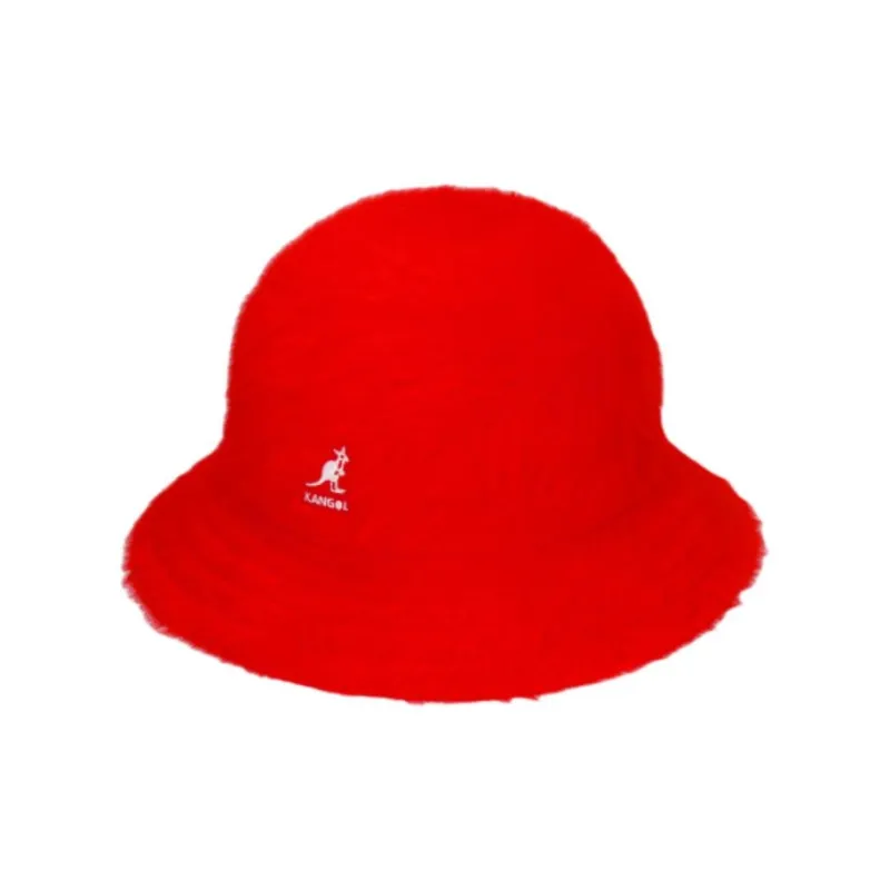 KANGOL Angora Wool Bucket Hats Unisex Red-0