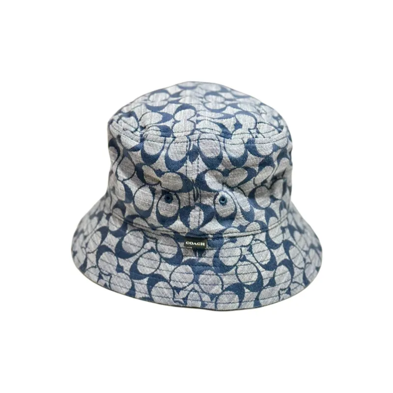 COACH Cotton Bucket Hats Women's Blue-1