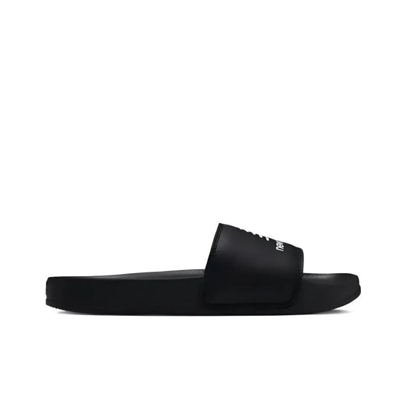New Balance Slip Resistant Abrasion Resistant Slide Slippers Unisex Black-1