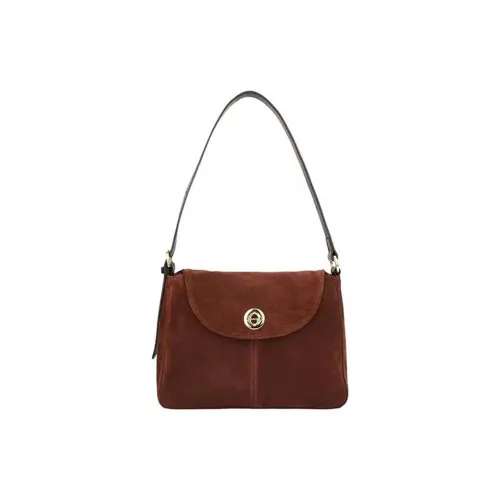 DALO Woolen Shoulder Bag, Tote, Crossbody Bag Women's Burgundy/Olive Green