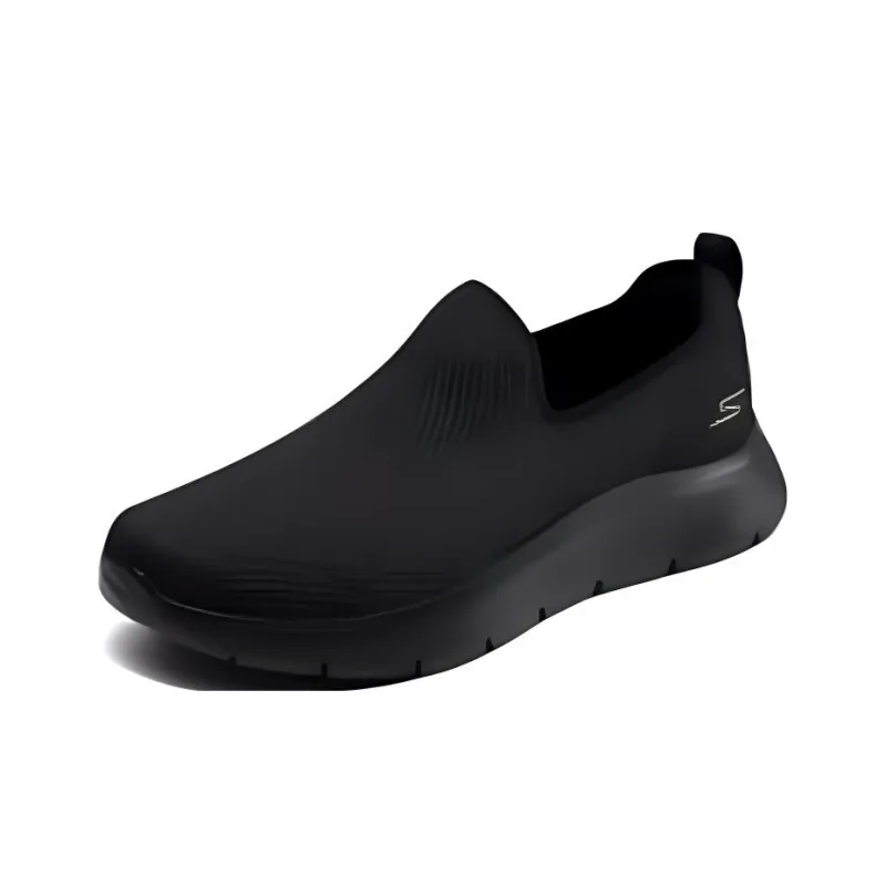 Skechers Cushioning Wear Resistant Breathable Lightweight Rebound Low Top Casual Shoes Men's All Black-2