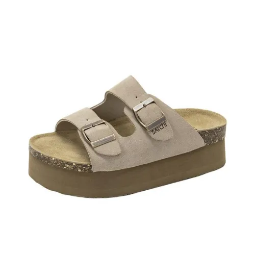 Satchi Slide Slippers Women's Apricot