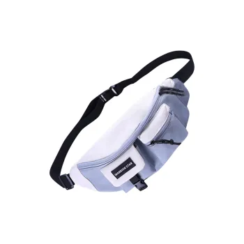 Warrior Nylon Sling Bag Crossbody Bag Fanny Pack Large Size Unisex Black/White/Blue