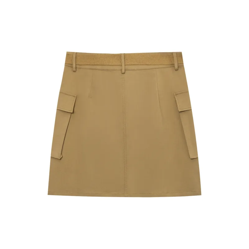 TINDAR Cargo Short Skirts Women's Khaki-1