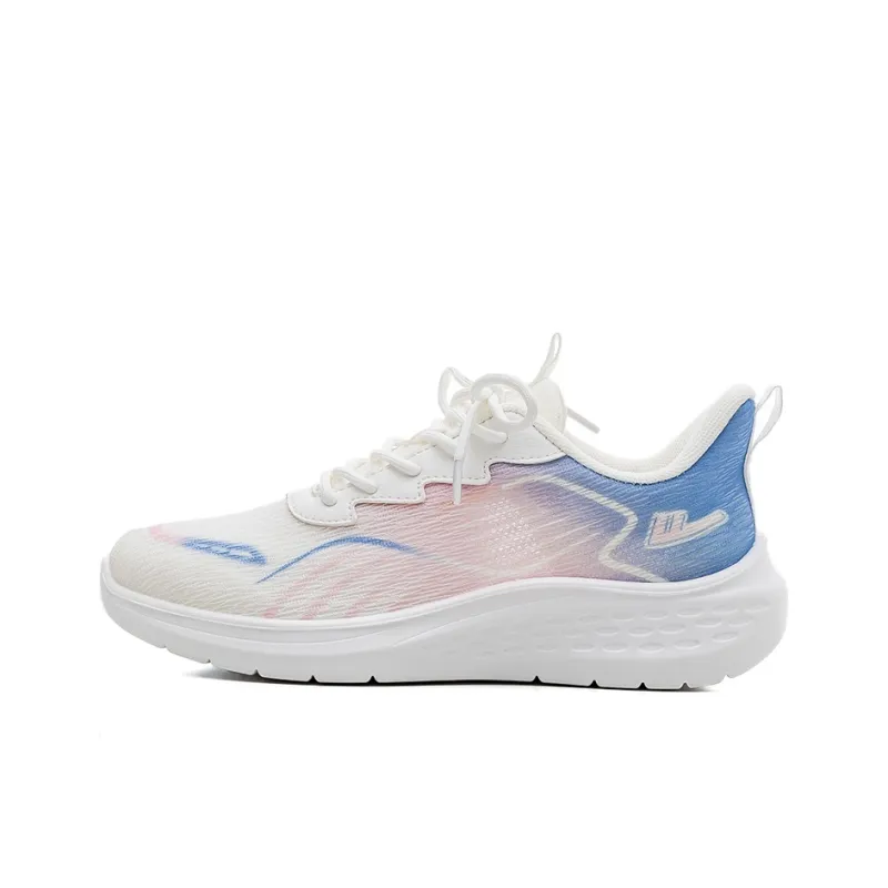 Warrior Breathable And Slip Resistant Low Top Casual Shoes Women's White Pink Blue-0