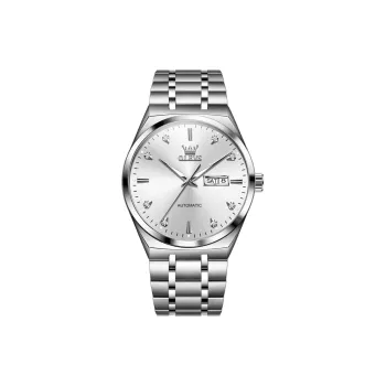 OLEVS Wisdom Series Mechanical Movement Watch Men's Watches White Dial