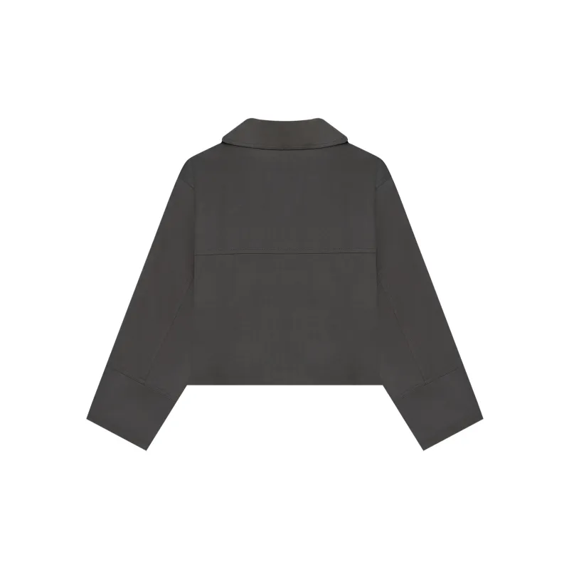 THE SEA LIFE Cropped Coat Women's Clover Gray-1