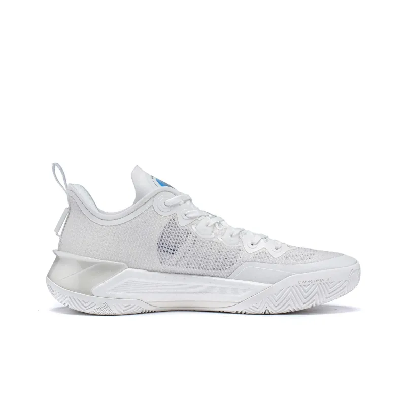 LiNing Liren 3 V2 White Pearl Cushioned Slip Resistant Abrasion Resistant Low Top Basketball Shoes Unisex Mist White-1