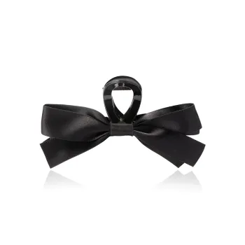 ZANC Satin Hair Clips Women's Black