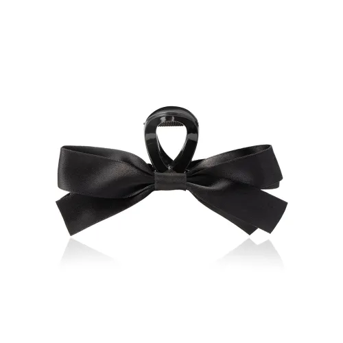 ZANC Satin Hair Clips Women's Black